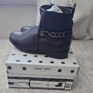 Nine West Kids Dark Brown Ankle Boots